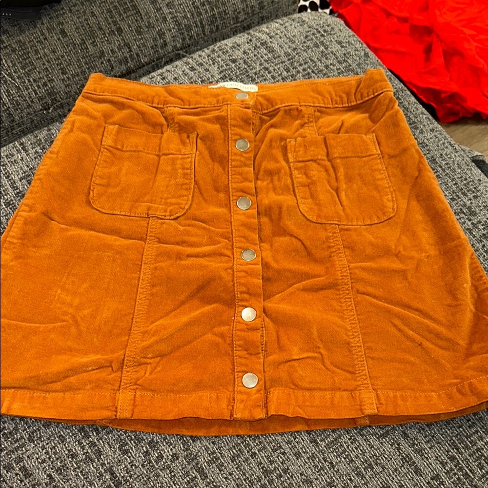 Urban Outfitters Orange A-Line Mini Skirt